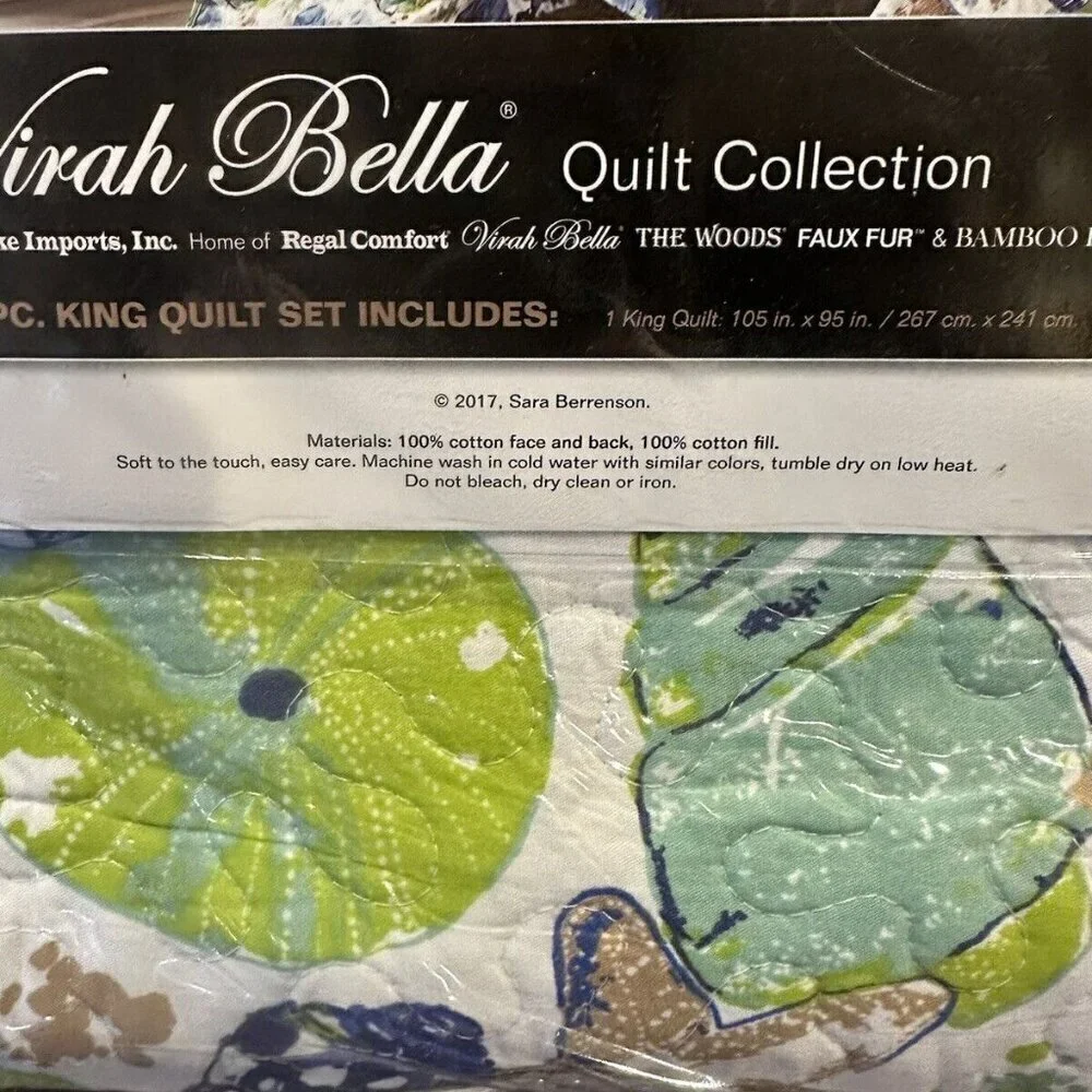 Beautiful Coastal Queen 5pc quilt set 100% cotton